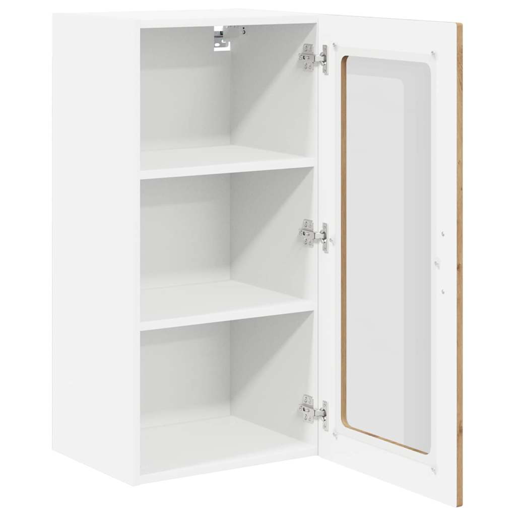 Wandglas-Schrank LUCCA Artisan-Eiche 40 x 31 x 80 cm