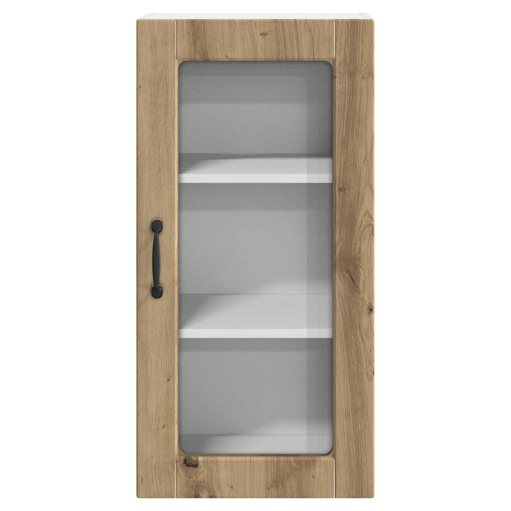 Wandglas-Schrank LUCCA Artisan-Eiche 40 x 31 x 80 cm