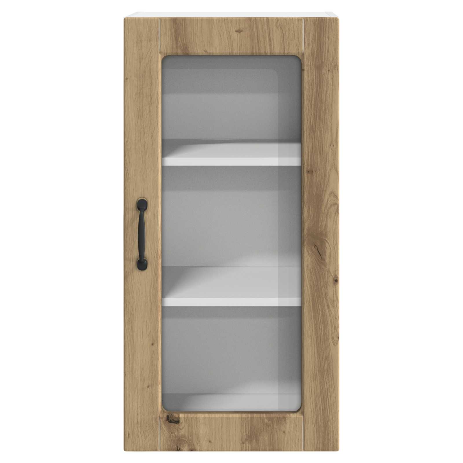 Wandglas-Schrank LUCCA Artisan-Eiche 40 x 31 x 80 cm