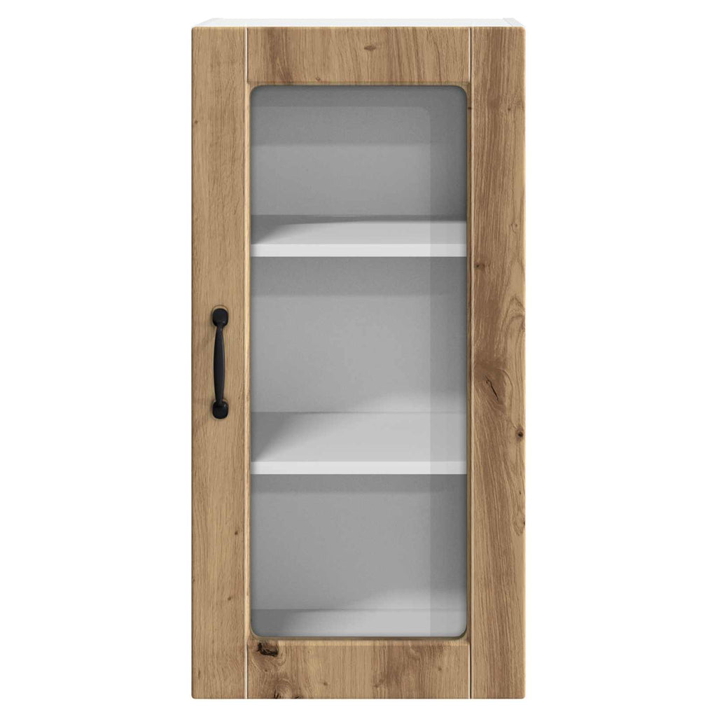 Wandglas-Schrank LUCCA 2 pcs Artisan-Eiche 40 x 31 x 80 cm
