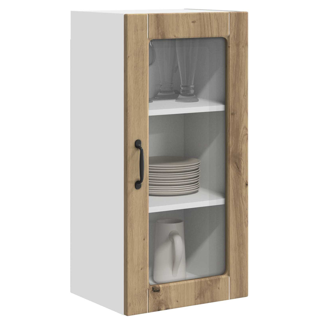 Wandglas-Schrank LUCCA 2 pcs Artisan-Eiche 40 x 31 x 80 cm