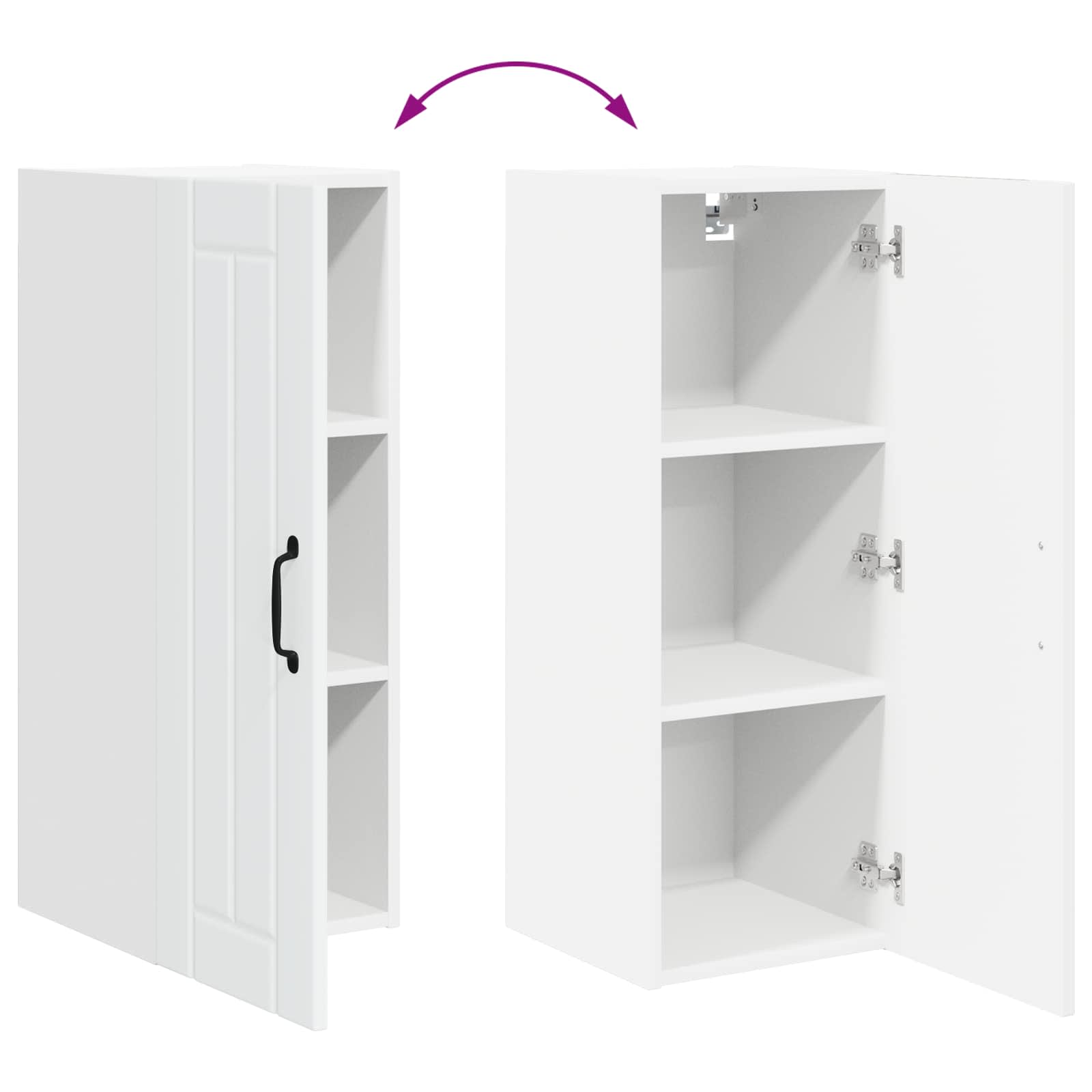 Wandschrank LUCCA Weiß 30 x 31 x 80 cm Holzwerkstoff