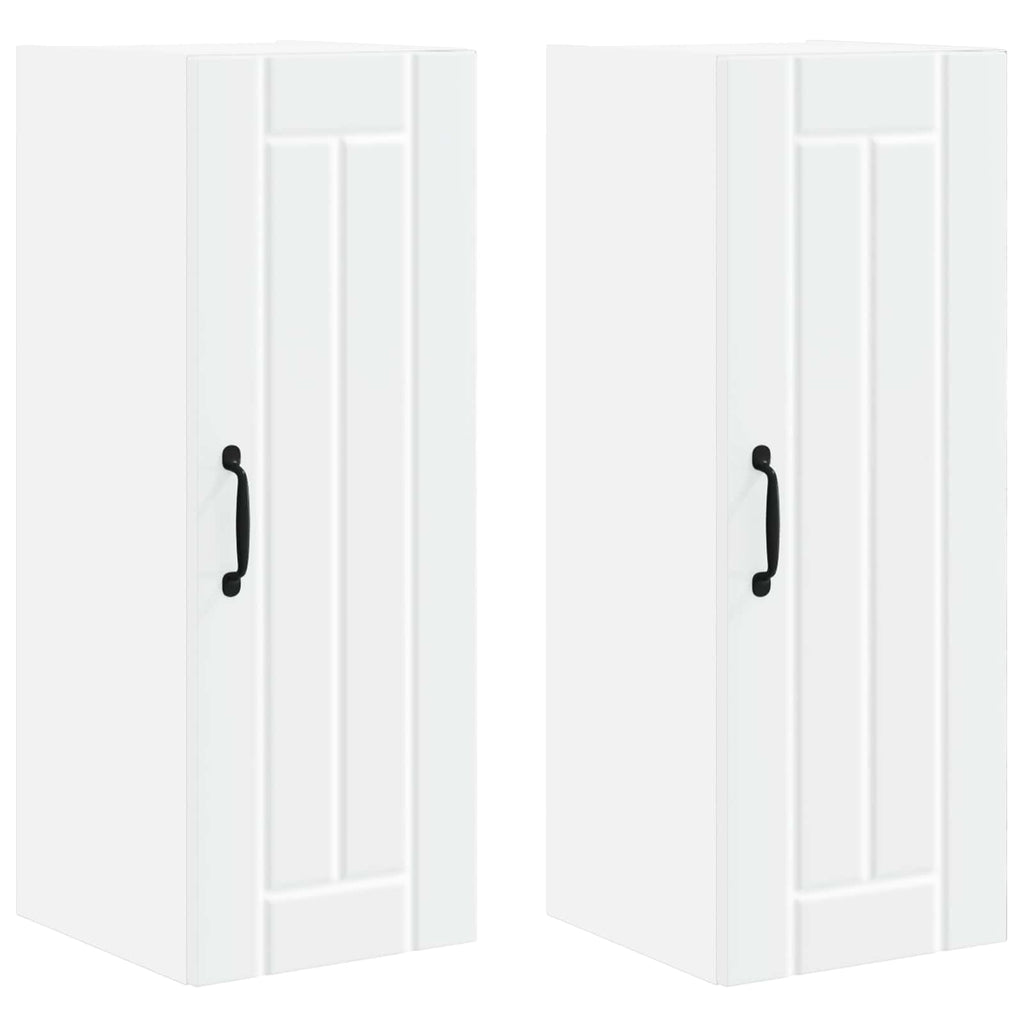 Wandschrank LUCCA 2 pcs Weiß 30 x 31 x 80 cm Holzwerkstoff