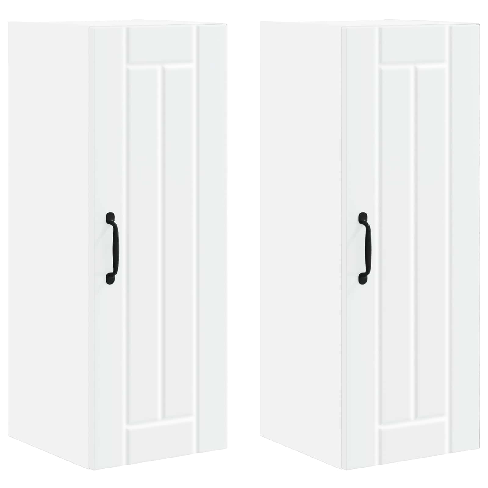 Wandschrank LUCCA 2 pcs Weiß 30 x 31 x 80 cm Holzwerkstoff