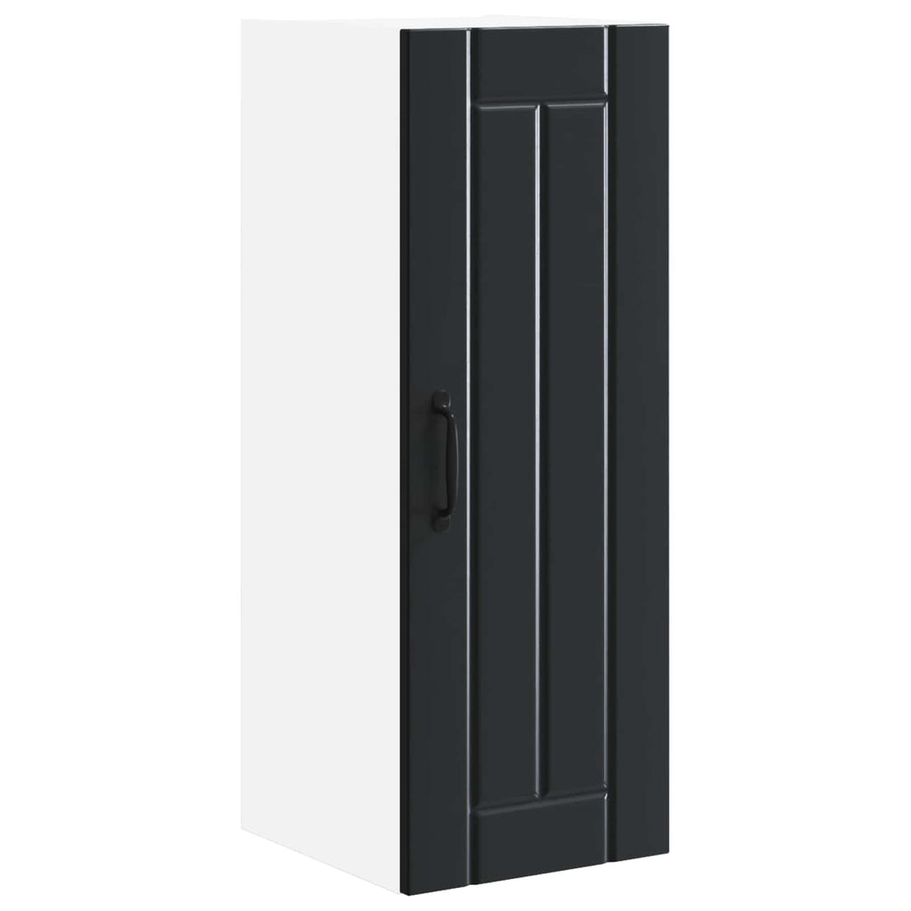 Wandschrank LUCCA Schwarz 30 x 31 x 80 cm Holzwerkstoff
