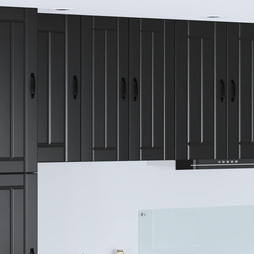 Wandschrank LUCCA 2 pcs Schwarz 30 x 31 x 80 cm Holzwerkstoff