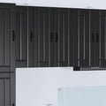 Wandschrank LUCCA 2 pcs Schwarz 30 x 31 x 80 cm Holzwerkstoff