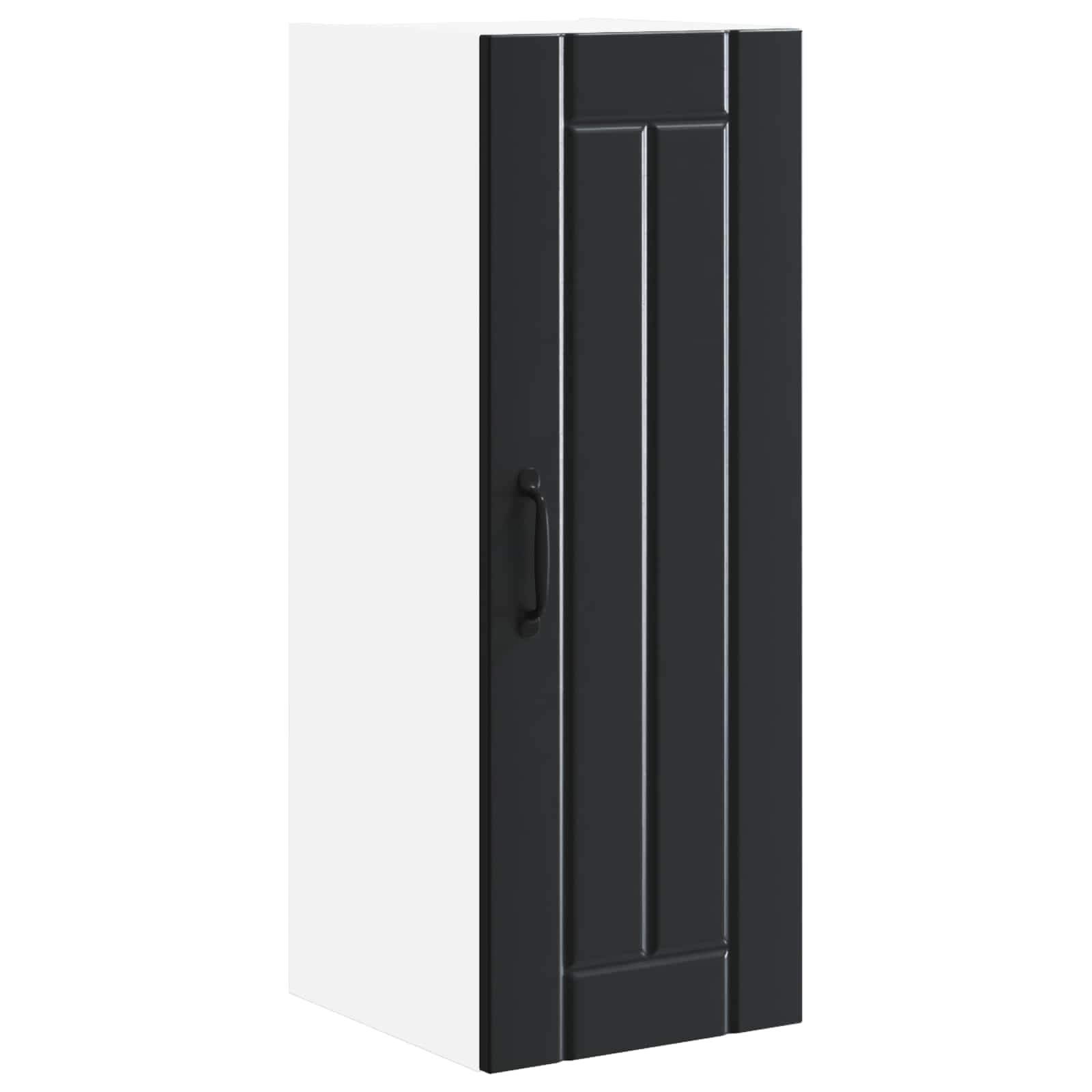 Wandschrank LUCCA 2 pcs Schwarz 30 x 31 x 80 cm Holzwerkstoff