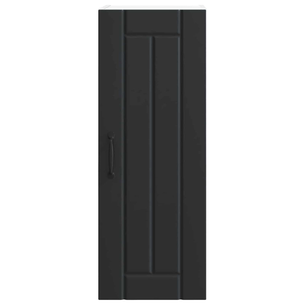Wandschrank LUCCA 2 pcs Schwarz 30 x 31 x 80 cm Holzwerkstoff