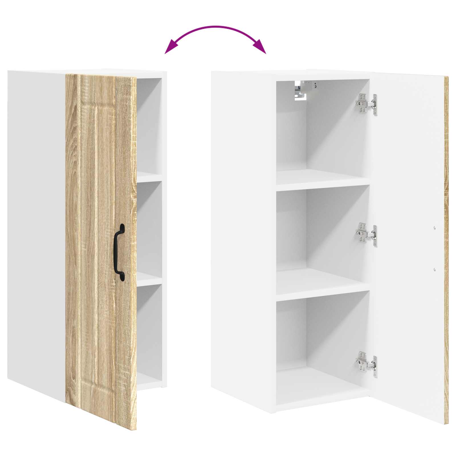 Wandschrank LUCCA Sonoma-Eiche 30 x 31 x 80 cm Holzwerkstoff