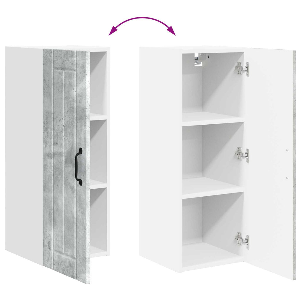 Wandschrank LUCCA Betongrau 30 x 31 x 80 cm Holzwerkstoff