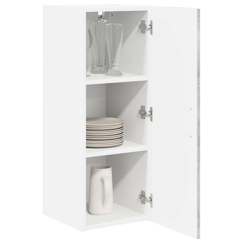 Wandschrank LUCCA 2 pcs Betongrau 30 x 31 x 80 cm Holzwerkstoff