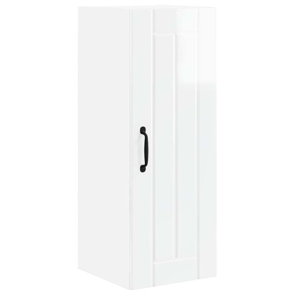 Wandschrank LUCCA Hochglanz Weiß 30 x 31 x 80 cm Holzwerkstoff