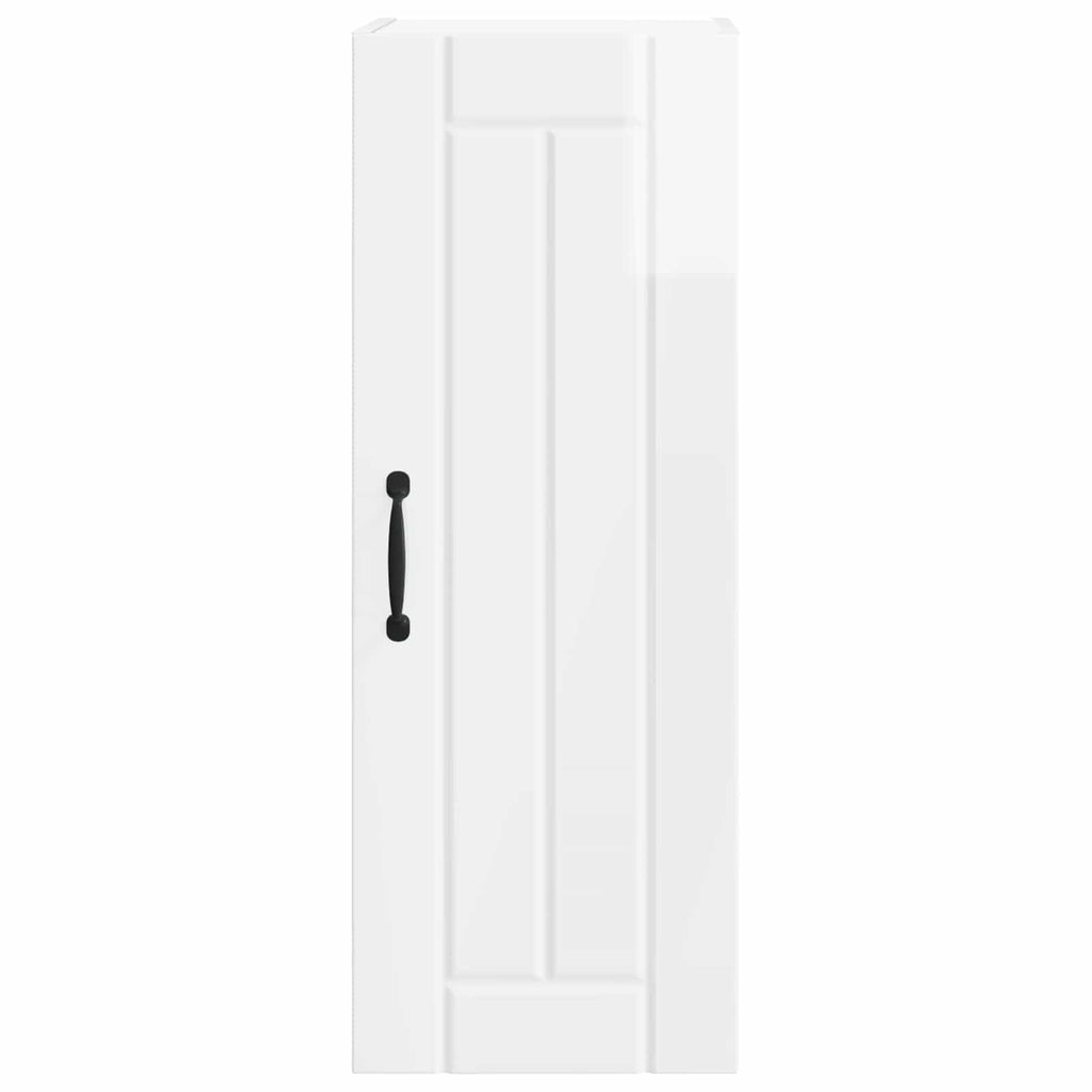 Wandschrank LUCCA Hochglanz Weiß 30 x 31 x 80 cm Holzwerkstoff