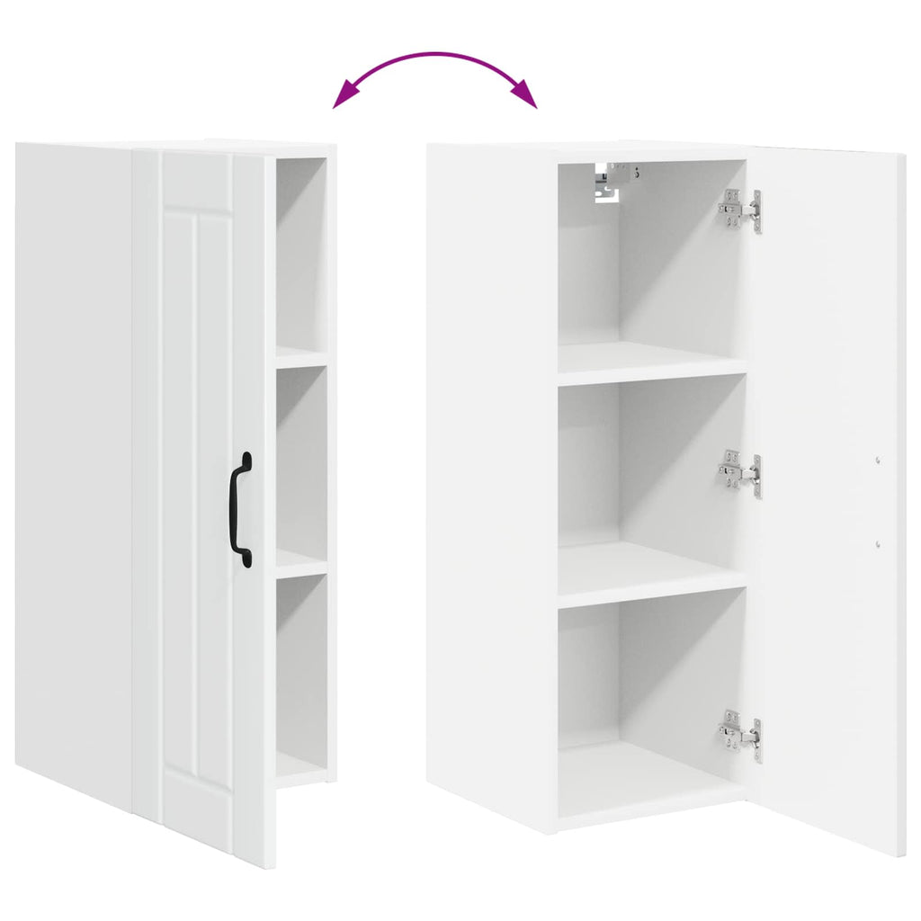 Wandschrank LUCCA Hochglanz Weiß 30 x 31 x 80 cm Holzwerkstoff