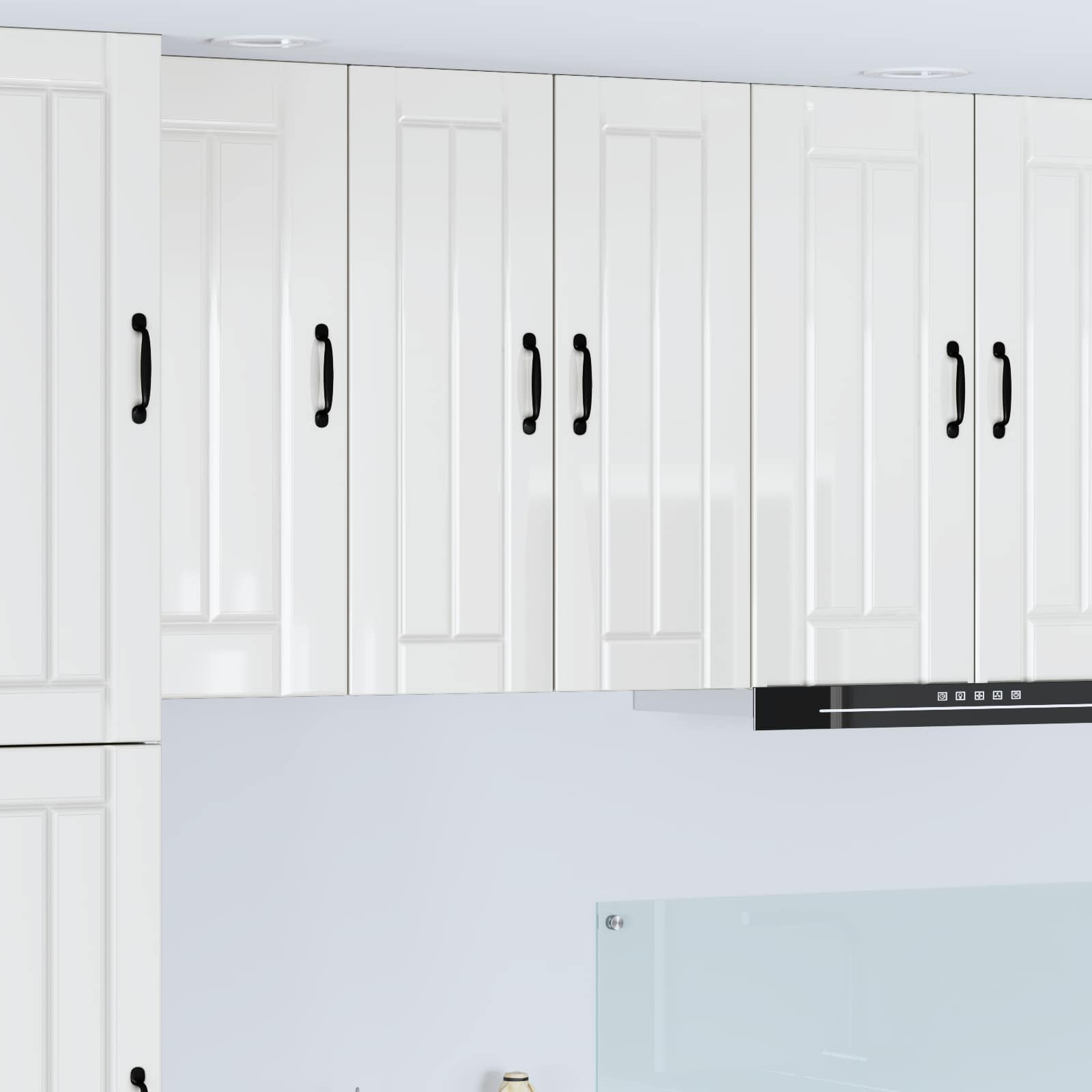 Wandschrank LUCCA 2 pcs Hochglanz Weiß 30 x 31 x 80 cm