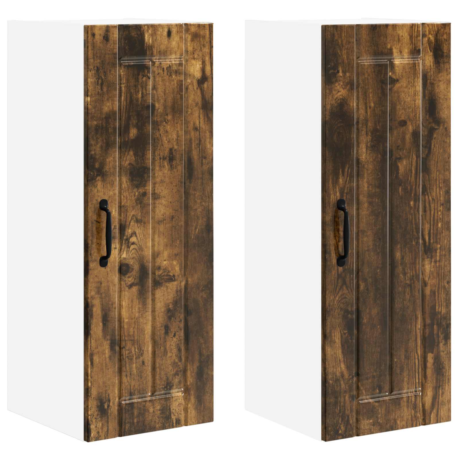 Wandschrank LUCCA 2 pcs Geräucherte Eiche 30 x 31 x 80 cm
