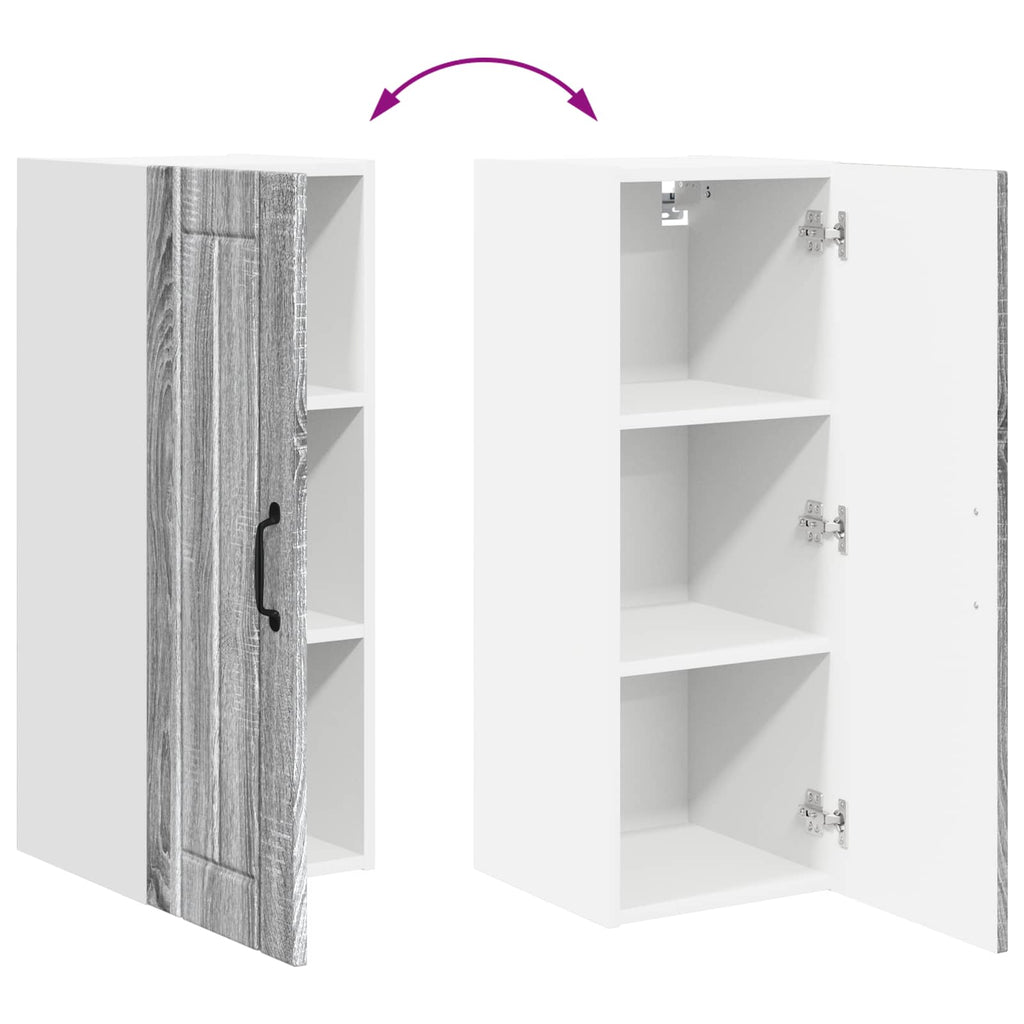 Wandschrank LUCCA Graues Sonoma 30 x 31 x 80 cm Holzwerkstoff