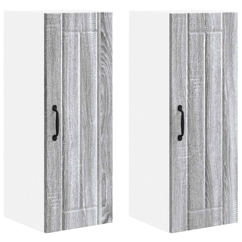 Wandschrank LUCCA 2 pcs Graues Sonoma 30 x 31 x 80 cm