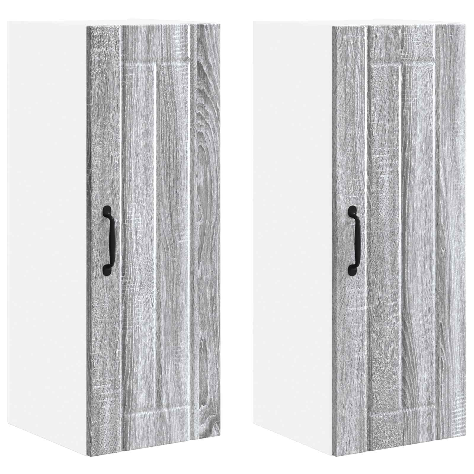 Wandschrank LUCCA 2 pcs Graues Sonoma 30 x 31 x 80 cm