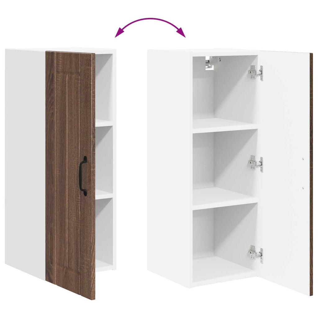 Wandschrank LUCCA Brauneiche 30 x 31 x 80 cm Holzwerkstoff