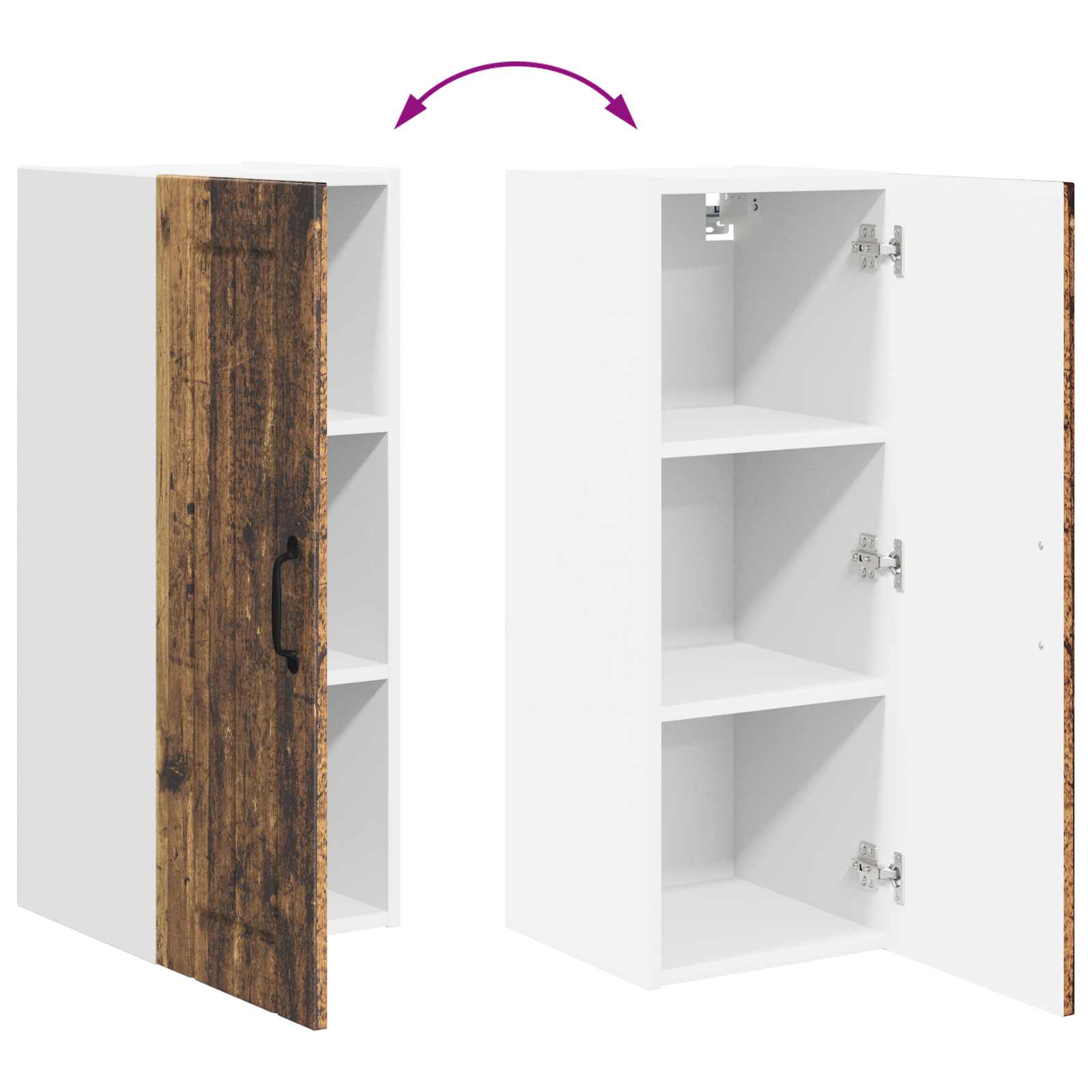 Wandschrank LUCCA Altholz 30 x 31 x 80 cm Holzwerkstoff