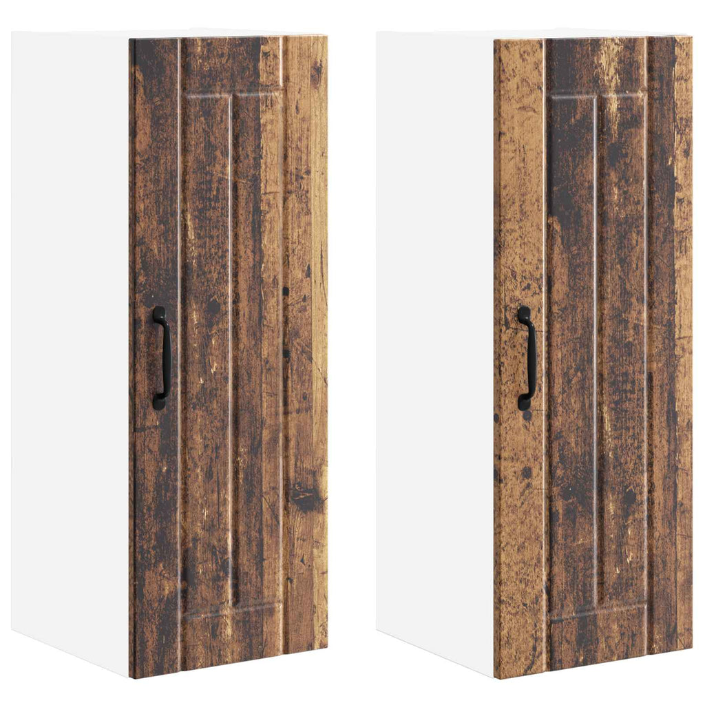 Wandschrank LUCCA 2 pcs Altholz 30 x 31 x 80 cm Holzwerkstoff