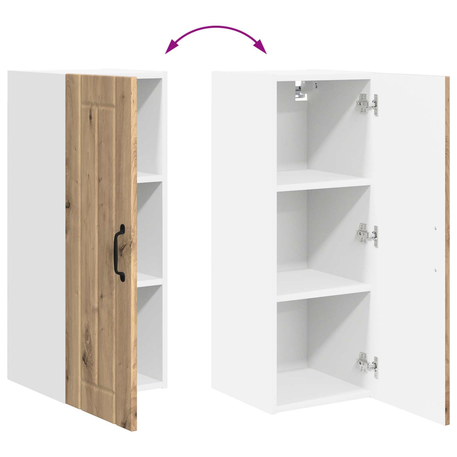 Wandschrank LUCCA Artisan-Eiche 30 x 31 x 80 cm Holzwerkstoff