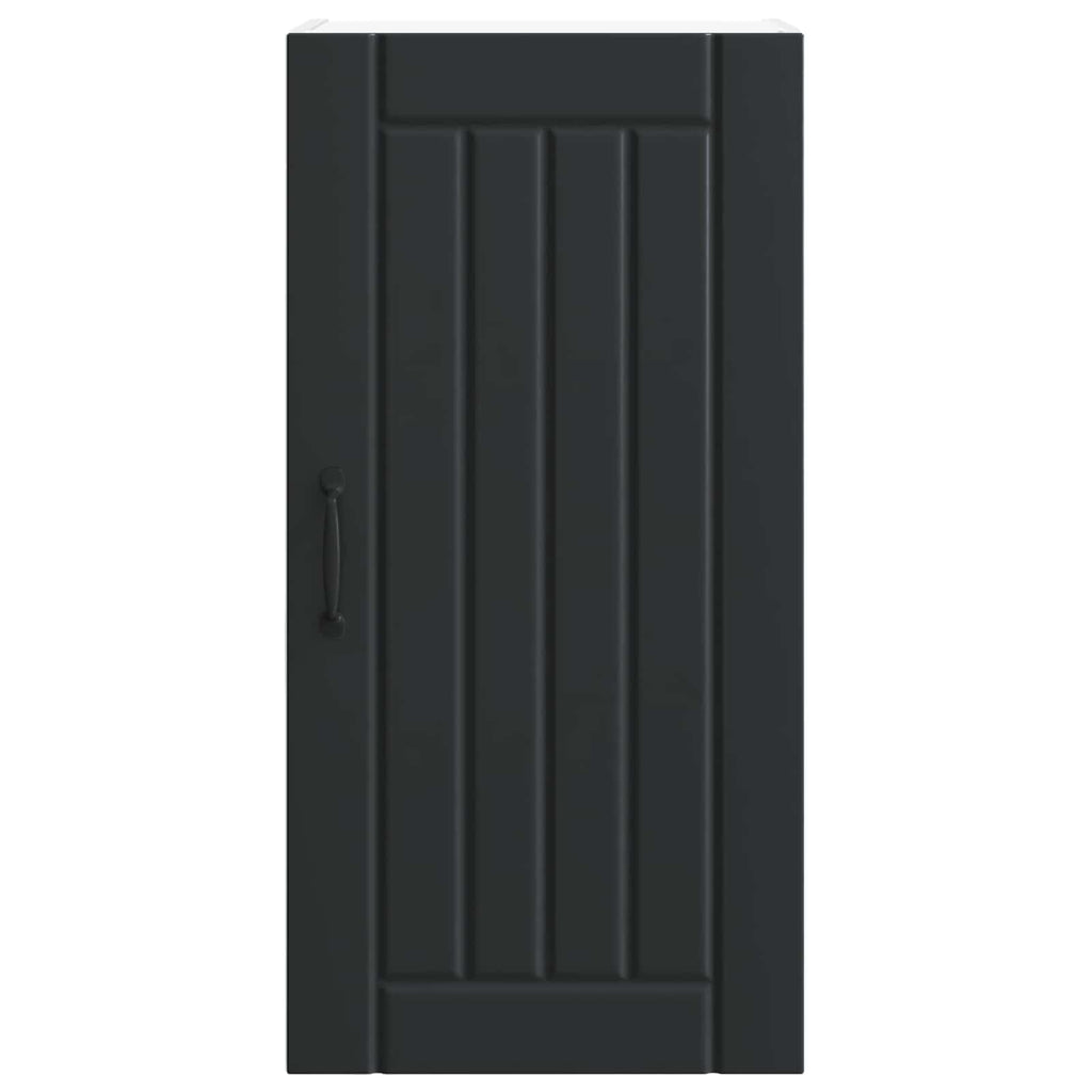 Wandschrank LUCCA Schwarz 40 x 31 x 80 cm Holzwerkstoff