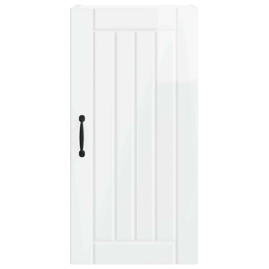 Wandschrank LUCCA Hochglanz Weiß 40 x 31 x 80 cm Holzwerkstoff