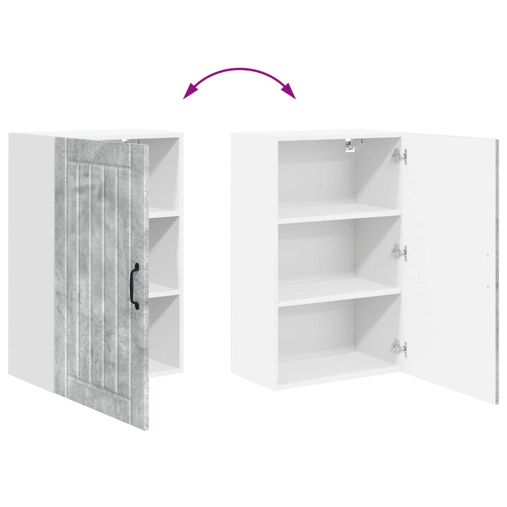 Wandschrank LUCCA Betongrau 50 x 31 x 80 cm Holzwerkstoff