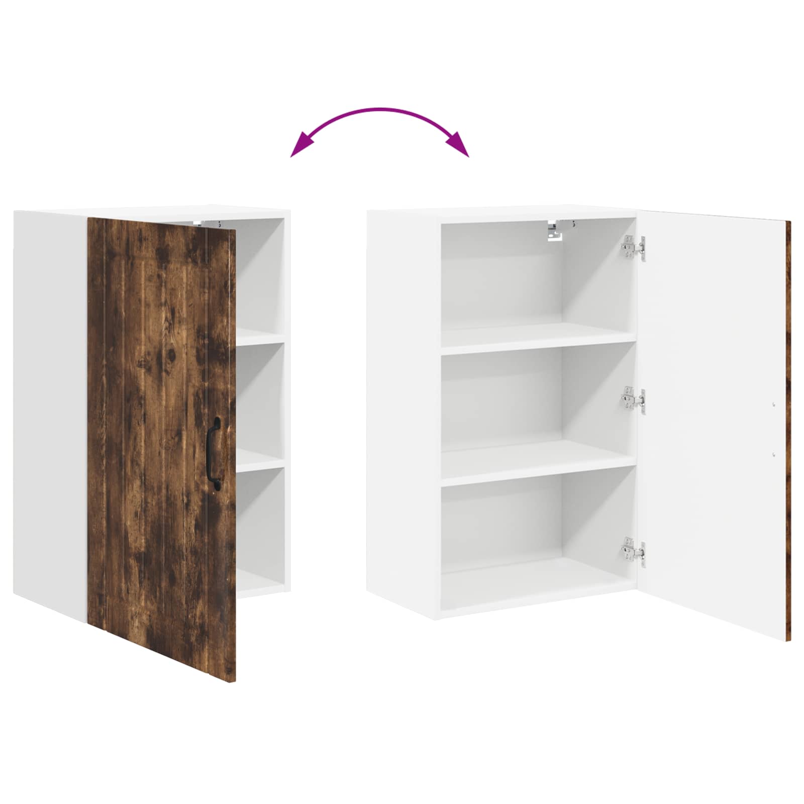 Wandschrank LUCCA Geräucherte Eiche 50 x 31 x 80 cm
