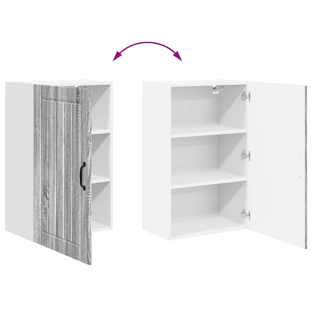 Wandschrank LUCCA Graues Sonoma 50 x 31 x 80 cm Holzwerkstoff