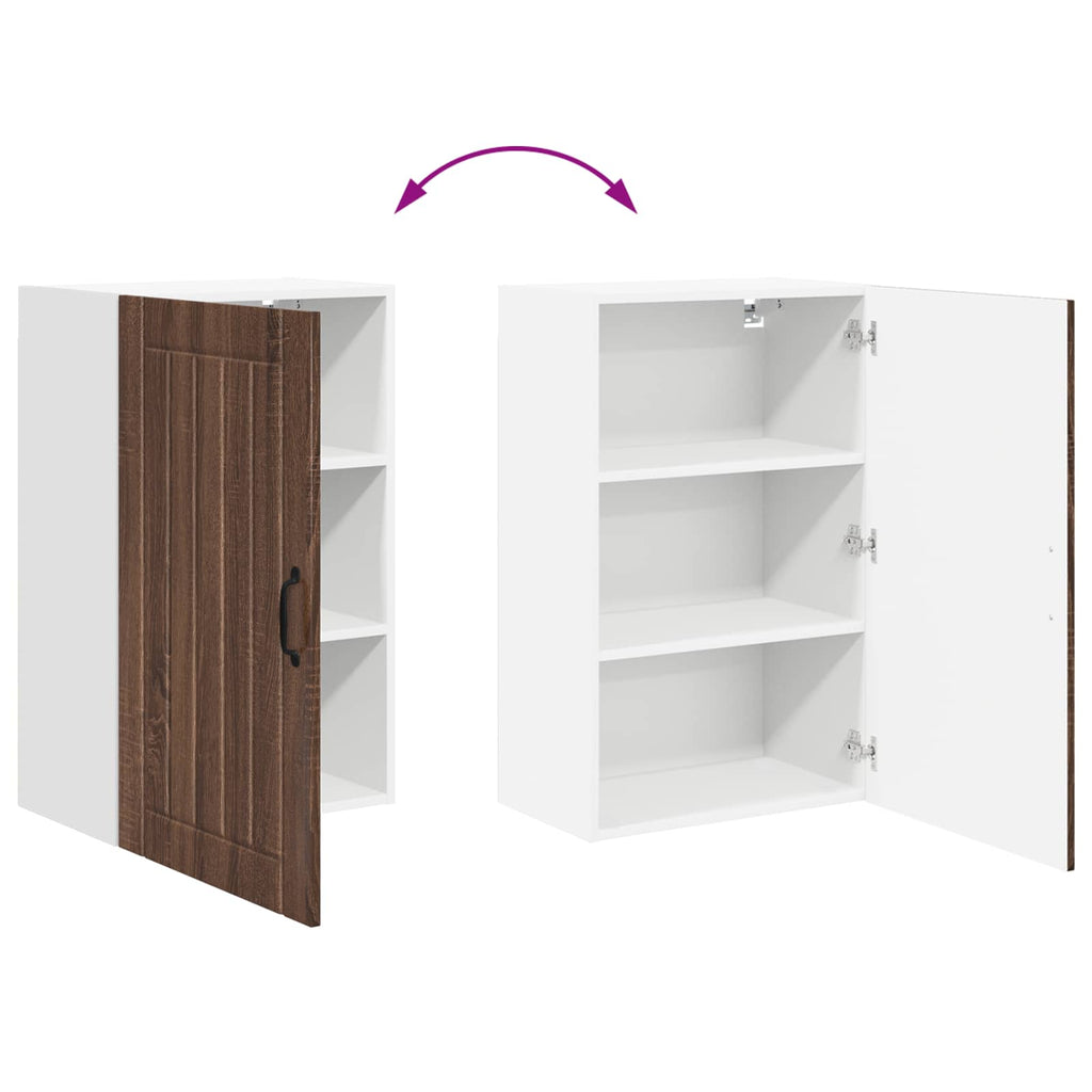 Wandschrank LUCCA Brauneiche 50 x 31 x 80 cm Holzwerkstoff