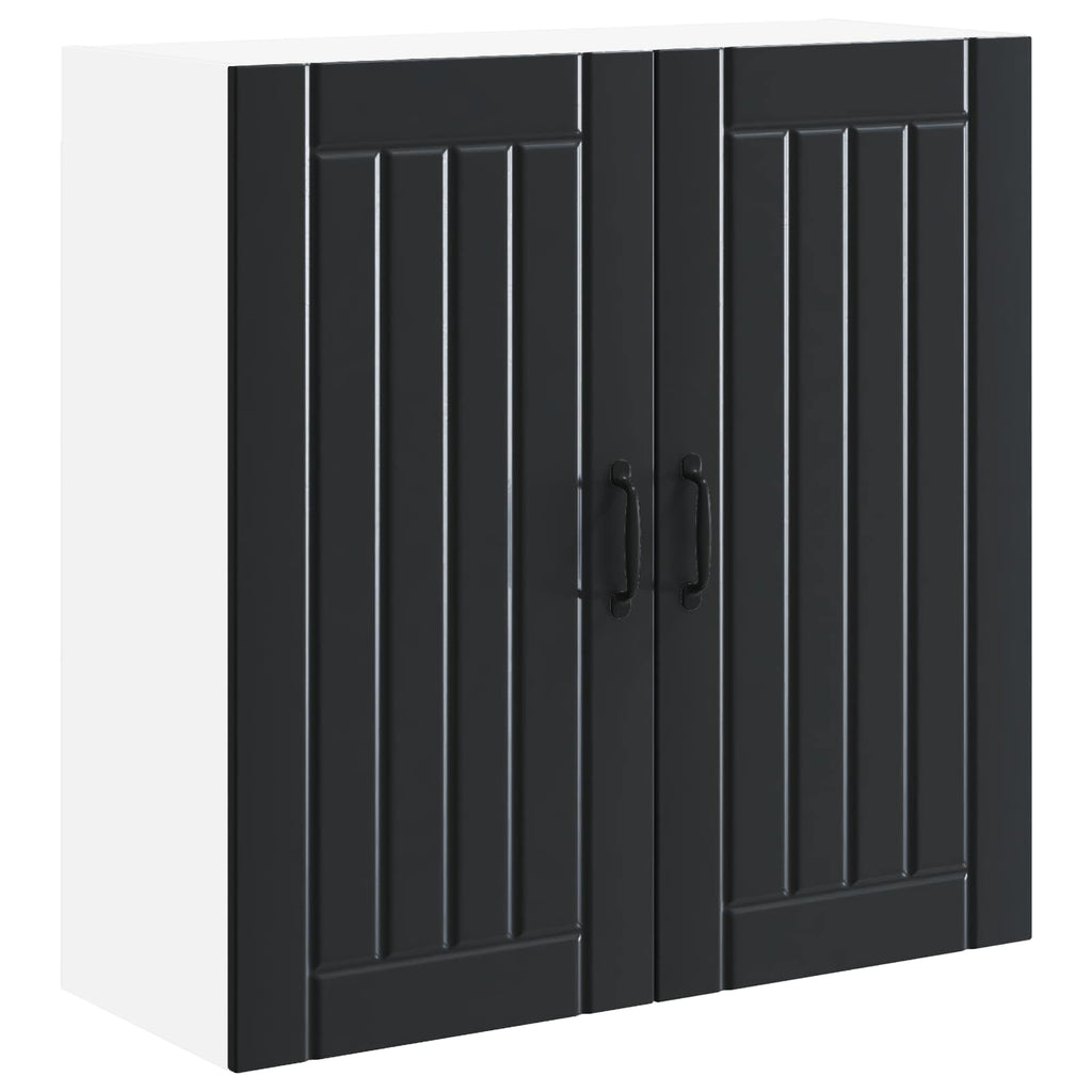 Wandschrank LUCCA Schwarz 80 x 31 x 80 cm Holzwerkstoff
