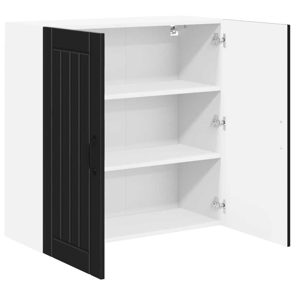 Wandschrank LUCCA Schwarz 80 x 31 x 80 cm Holzwerkstoff