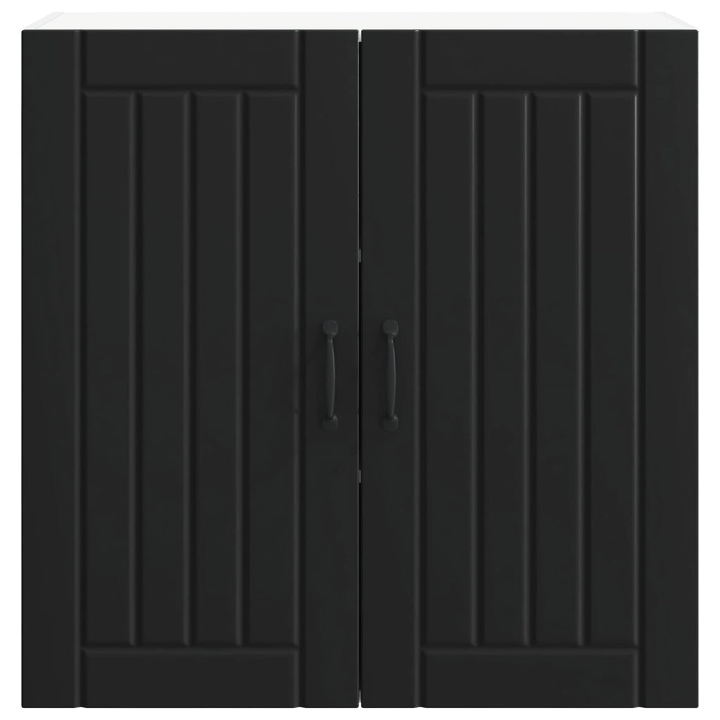 Wandschrank LUCCA Schwarz 80 x 31 x 80 cm Holzwerkstoff