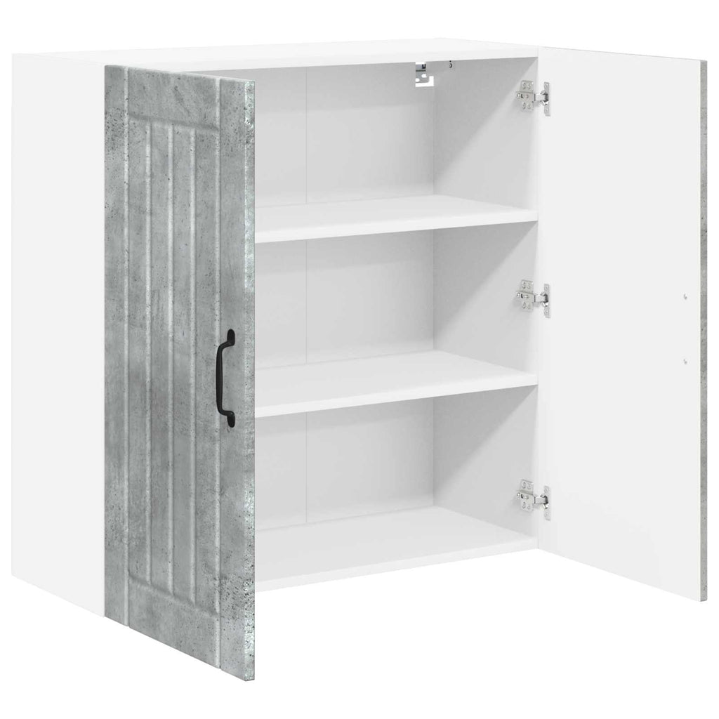Wandschrank LUCCA Betongrau 80 x 31 x 80 cm Holzwerkstoff