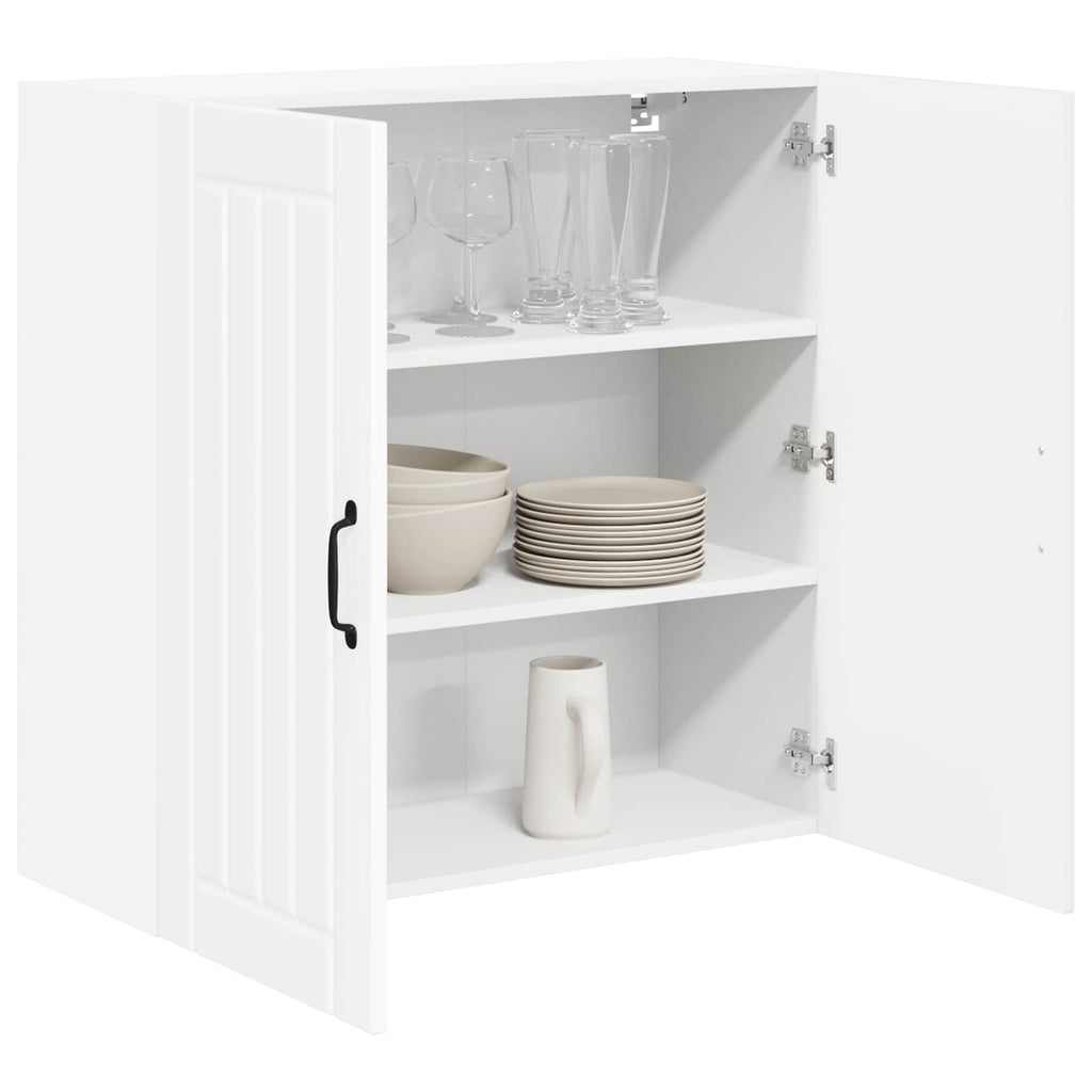 Wandschrank LUCCA Hochglanz Weiß 80 x 31 x 80 cm Holzwerkstoff