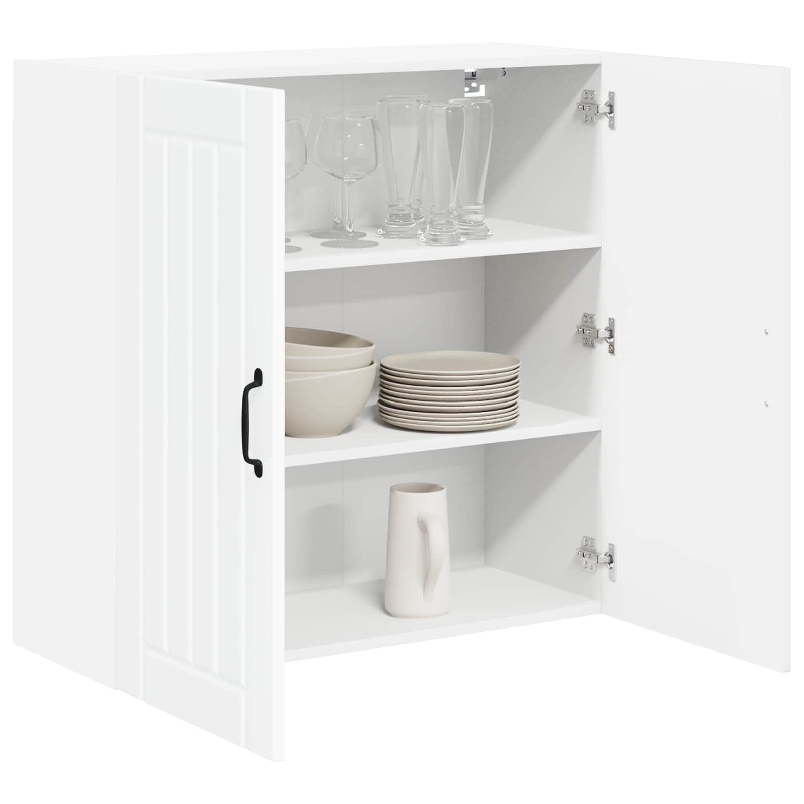 Wandschrank LUCCA Hochglanz Weiß 80 x 31 x 80 cm Holzwerkstoff