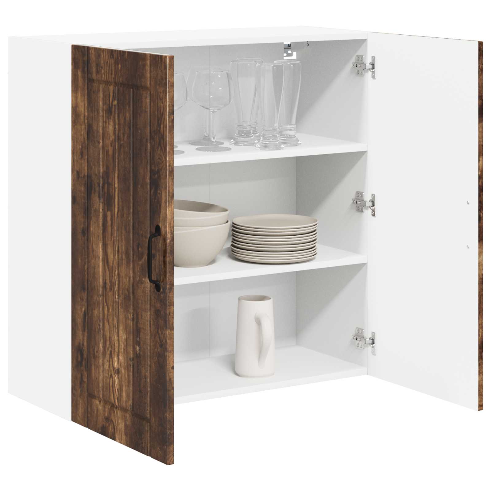 Wandschrank LUCCA Geräucherte Eiche 80 x 31 x 80 cm