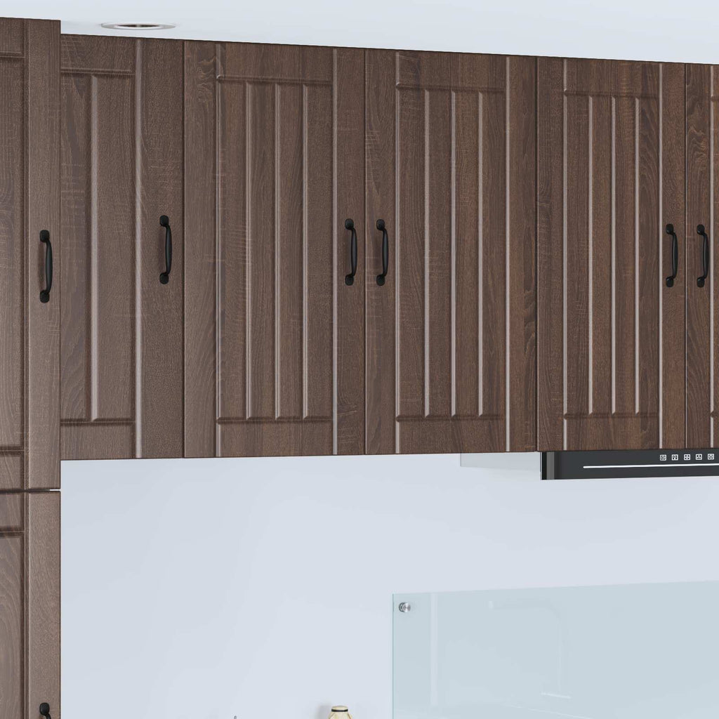 Wandschrank LUCCA Brauneiche 80 x 31 x 80 cm Holzwerkstoff