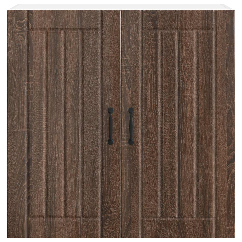 Wandschrank LUCCA Brauneiche 80 x 31 x 80 cm Holzwerkstoff