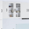 Wandglas-Schrank LUCCA Weiß 80 x 31 x 80 cm Holzwerkstoff