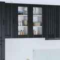 Wandglas-Schrank LUCCA Schwarz 80 x 31 x 80 cm Holzwerkstoff