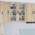 Wandglas-Schrank LUCCA Sonoma-Eiche 80 x 31 x 80 cm