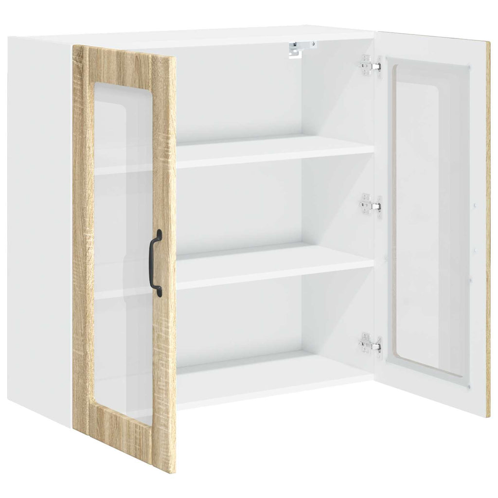 Wandglas-Schrank LUCCA Sonoma-Eiche 80 x 31 x 80 cm