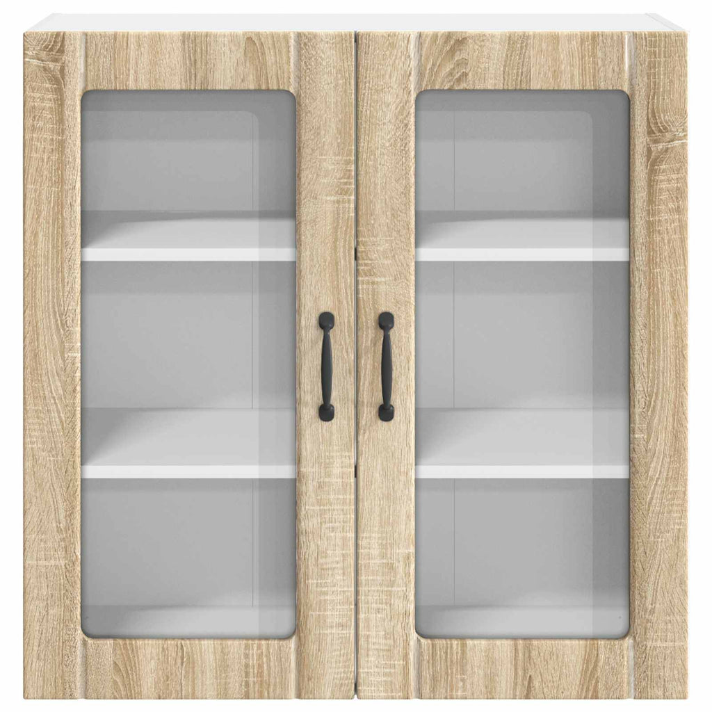 Wandglas-Schrank LUCCA Sonoma-Eiche 80 x 31 x 80 cm