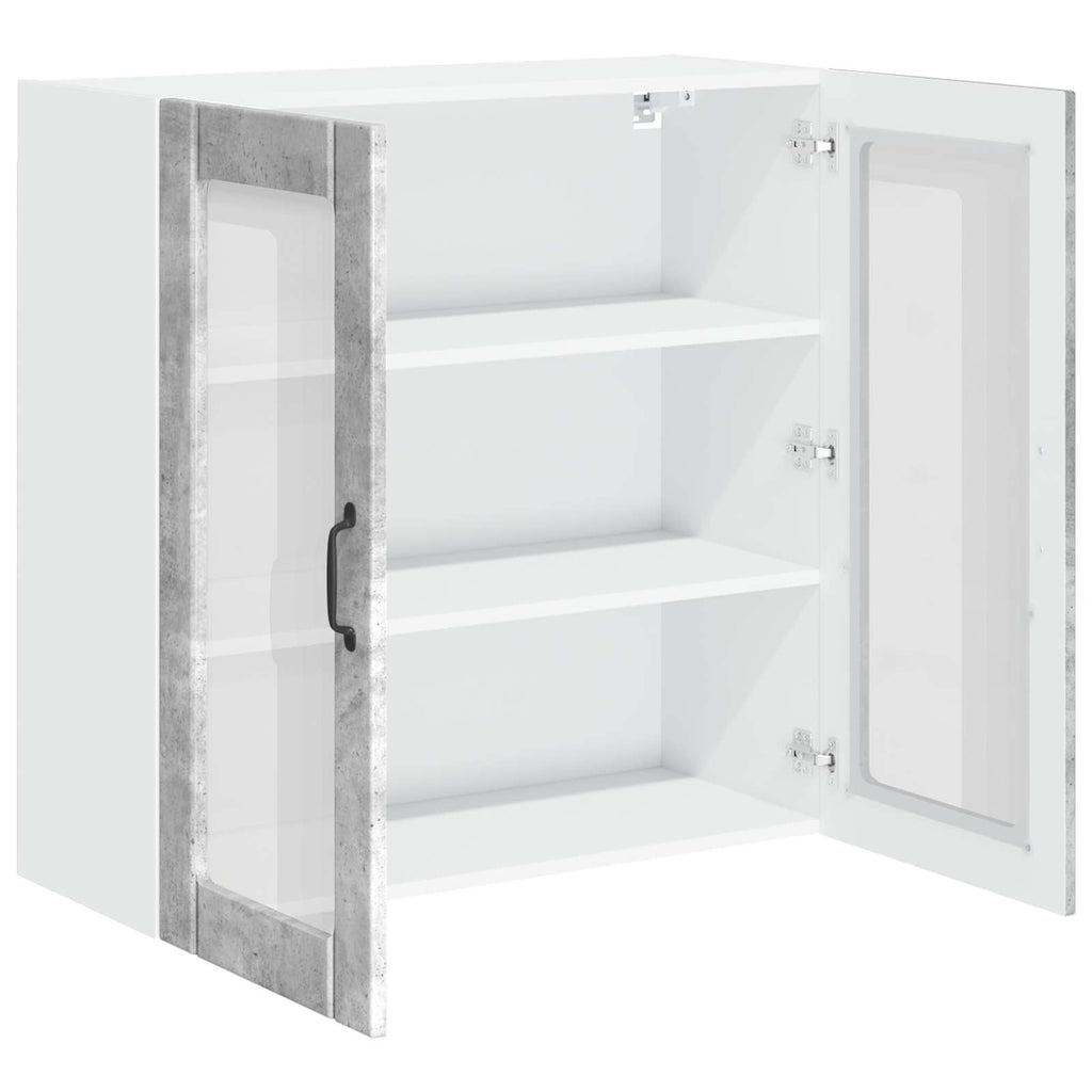 Wandglas-Schrank LUCCA Betongrau 80 x 31 x 80 cm Holzwerkstoff