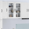 Wandglas-Schrank LUCCA Hochglanz Weiß 80 x 31 x 80 cm